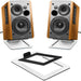 Desktop Speaker Stand (Single) — Carbon Steel Base for Laptop & Desktop Speakers, Shock-Absorbing