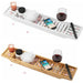 Natural Bamboo Bath Caddy Tray – 70 cm, White Finish