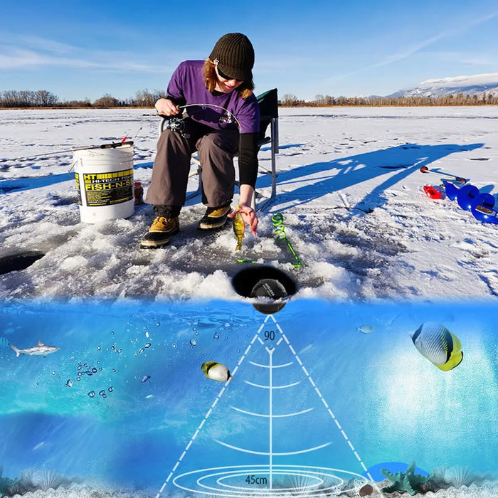 Wireless Sonar Fish Finder — Portable LCD Echo Sounder, 100m Range, 2–120ft Depth