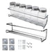 Metal Kitchen Hanging Racks 2-Pack — Wall-Mounted Single-Layer Spice Shelves