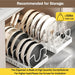 Under-Cabinet Pull-Out Pots & Pans Organiser – Expandable Stainless Steel, Adjustable Dividers
