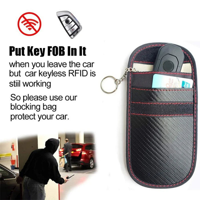 Faraday Key Fob Pouch — RFID & Keyless Signal-Blocking Bag