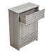 Modern Wooden Freestanding Bathroom Cabinet - Grey Oak, 60 x 30 x 85cm