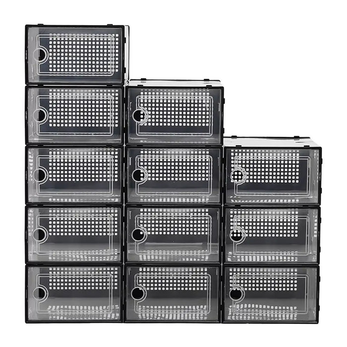 Pack of 12 Stackable Shoe Storage Boxes
