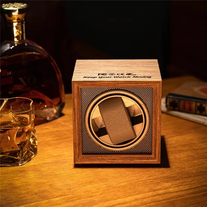 Wooden USB Watch Winder for Automatic Watches — Silent Mabuchi Motor