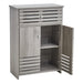 Modern Wooden Freestanding Bathroom Cabinet - Grey Oak, 60 x 30 x 85cm
