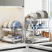 2- or 3-Tier Stainless Steel Dish Rack — Deep Plate & Bowl Drainer