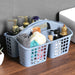 Portable Plastic Shower Caddy with Handle — Divided Storage Basket 30×20×13cm