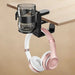 2-in-1 No‑Drill Desktop Cup Holder & Headphone Hook for Computer Desk