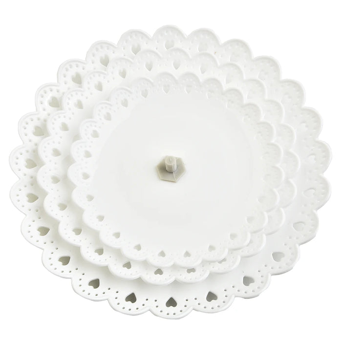 3-Tier ABS Cake Stand — Fruit & Dessert Display (Black or White)
