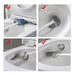 Wall-mounted Silicone Toilet Brush & Holder — Long Non-slip Handle, Ventilated Case, No-drill Fit