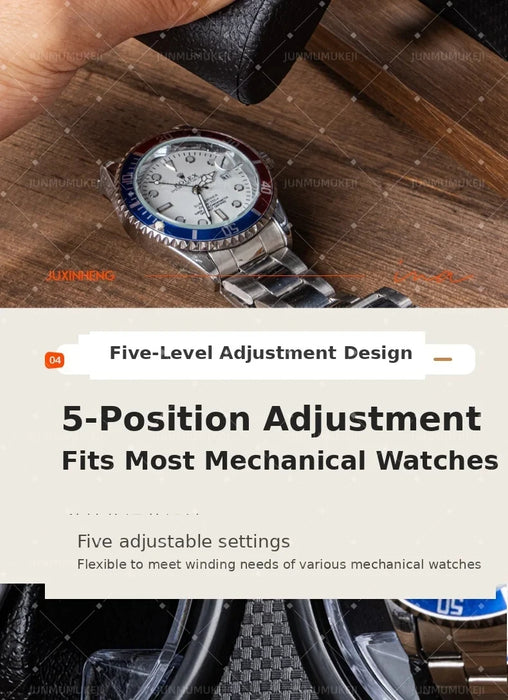 Wooden USB Watch Winder for Automatic Watches — Silent Mabuchi Motor