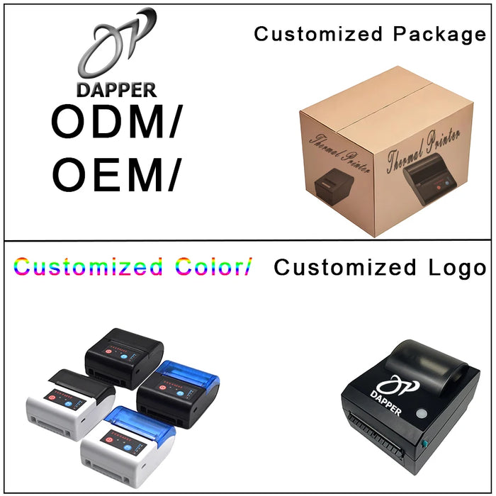 58mm Mini Portable Thermal Printer with Auto Cutter, Bluetooth Pocket Receipt Printer