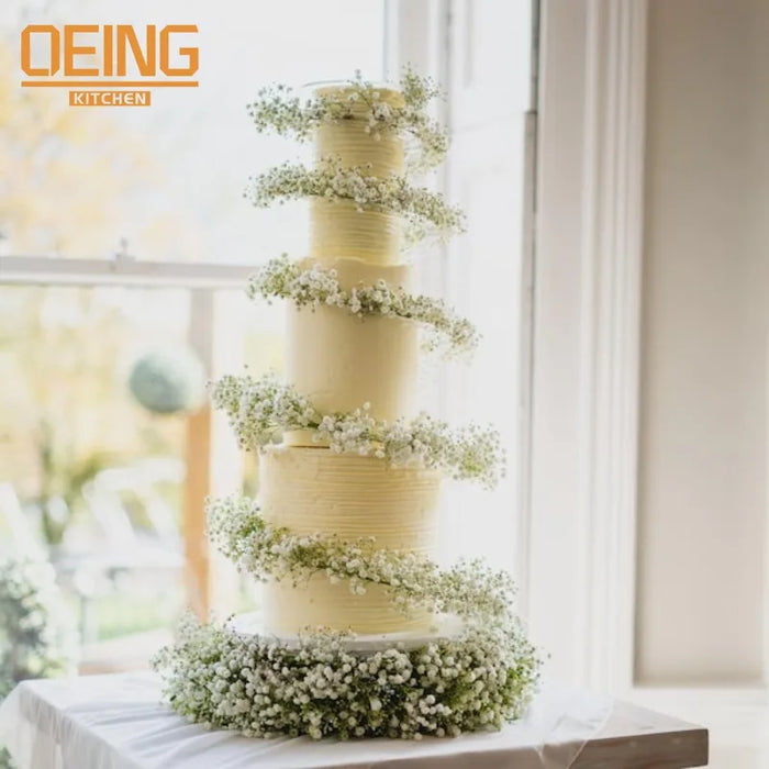 Foldable Acrylic Cake Spiral Stand — 4–14in Multi‑layer Display for Weddings & Parties