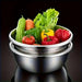 2-Piece Stainless Steel Colander & Mixing Bowl Set — Rice Washer and Strainer
