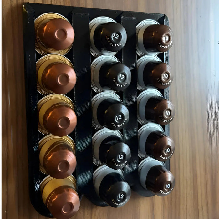 Punch-free Coffee Capsule Wall Rack — Fits Nespresso-compatible Capsules, Space-saving