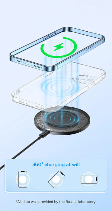 15W Fast Wireless Charging Pad – Transparent Qi Charger for iPhone & Android