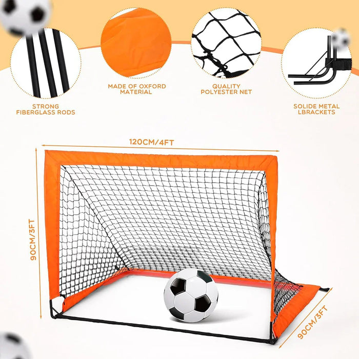 Pop-up Football Goal for Garden — Portable Kids Soccer Net for Training & Backyard Play