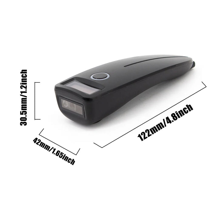 TD-W7 Mini 2D Barcode Scanner — 2.4G Wireless & Bluetooth, Portable 1D/2D QR Reader with Storage