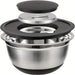8-Piece Stainless Steel Mixing Bowls with Airtight Lids — Black, Non-Slip Bases