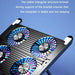 Foldable Laptop Cooling Stand with 4 Fans — Fits 13–17.3-inch Notebooks
