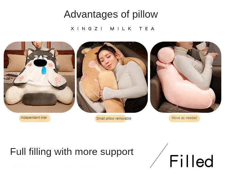 Cartoon Headboard Lumbar Pillow – Crystal Super Soft Bed & Sofa Back Cushion