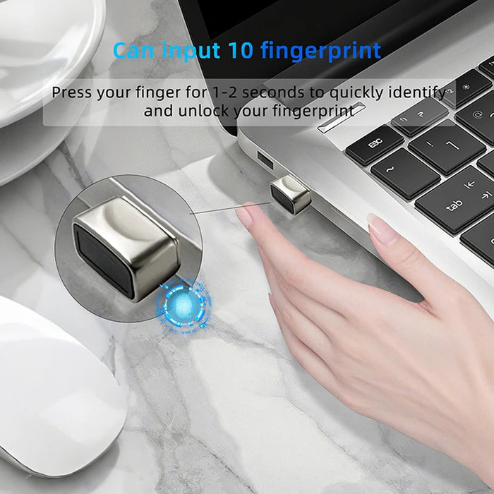 Mini USB Metal Fingerprint Reader for Windows Hello (FP200/WA27)