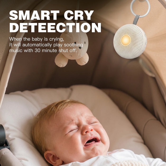 Portable White Noise Machine with Night Light — Rechargeable Sleep Aid for Babies & Adults