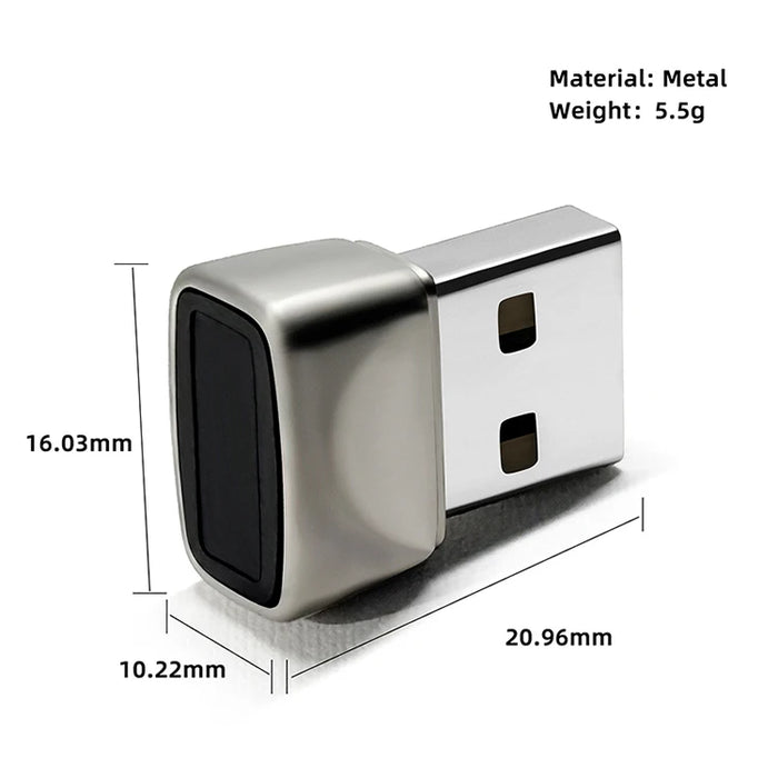 Mini USB Metal Fingerprint Reader for Windows Hello (FP200/WA27)