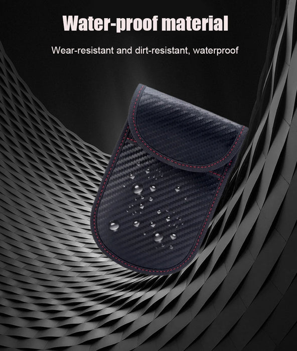Signal-Blocking Car Key Pouch – RFID Faraday Bag, Two Pockets