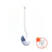 S‑Shaped Wall‑Mounted Toilet Brush, Long Handle, Soft PP Bristles, 39×11cm