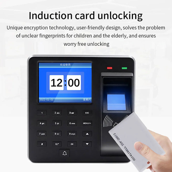 125kHz RFID Fingerprint Time & Attendance Terminal — Biometric Door Access Control