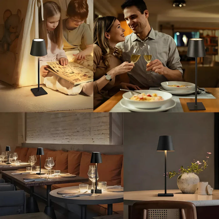 LED laetav lauavalgusti - puutetundlik lüliti, 3 värvirežiimi, reguleeritav heleduse funktsioon - ideaalne magamistuppa, elutuppa, baari ja õhtusöögi dekoratiivvalgustuseks