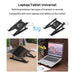 Foldable Laptop Cooling Stand with 1 Fan — Portable Elevated Notebook Riser