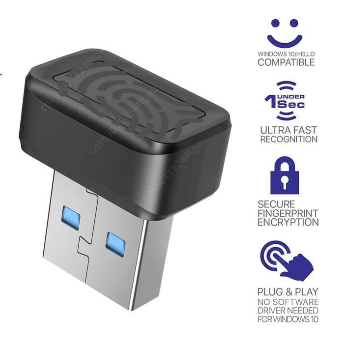 USB Fingerprint Key U5/U7/U8 — 360° Biometric Reader for Windows 10 and 11