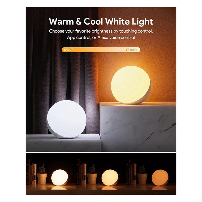 Lampada da Tavolo Intelligente Dimmerabile - Lampada da Scrivania Controllata da App/Voce, LED RGB, Cambia Colore, Lampada Touch con Spina UK - Ideale per Case Moderne Intelligenti e Appassionati di Tecnologia