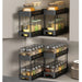 Pull-out 2-Layer Plastic Spice Rack — Large Capacity Kitchen Organiser