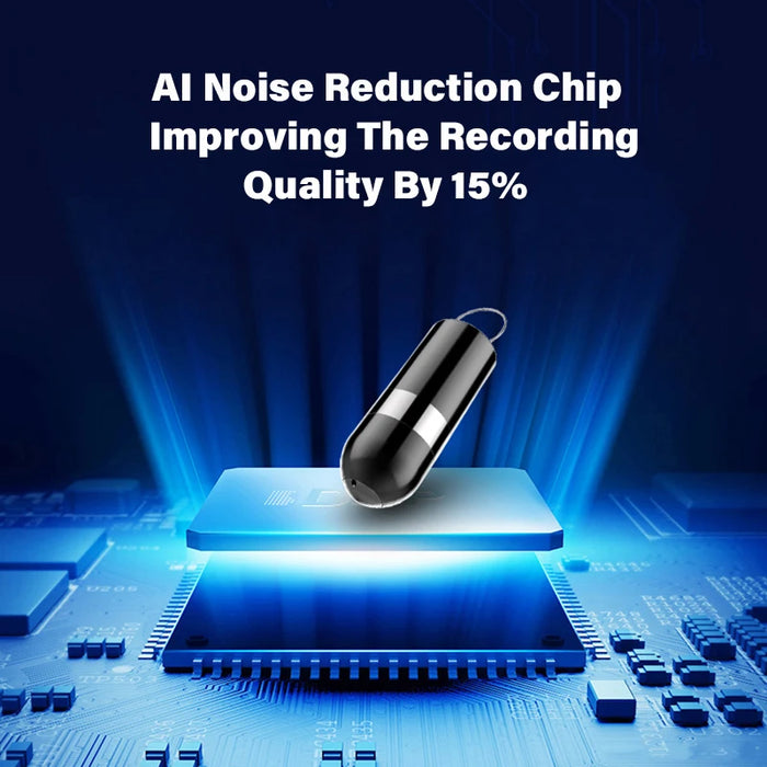 Mini Voice-Activated Digital Recorder – WAV Dictaphone, Keychain Size
