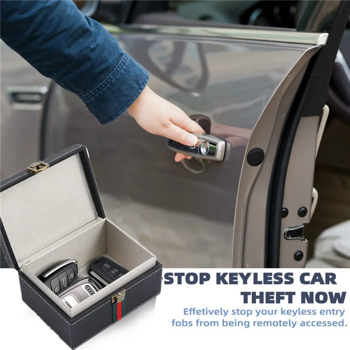 Faraday Box with Signal-Blocking Bags for Car Keys — Keyless Entry Protector