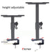 XP-07 Universal Height-Adjustable Speaker Stands (Pair) — 260–360mm, 360° Rotating Clamp Mount