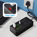 6x USB-A & 4x USB-C Multi‑Plug USB Charger with 1.2m Cord — EU/UK/US