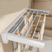 Folding Telescopic Wall-Mounted Towel & Clothes Rack — PVC, Extendable (White/Silver)