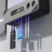 UV Sanitising Wall-Mounted Toothbrush Holder with Automatic Toothpaste Dispenser & USB Charging