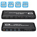 Dual Monitor USB3.0 KVM Switch 2 in 2 out 4K 60Hz 2x2 Mixed Display 2 Monitors 2 Computer for Laptop HDMI-Compatible KVM Switch