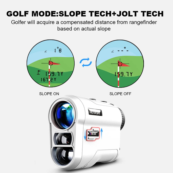 Golf Laser Rangefinder — 600 yd / 1000 yd Options, 6x, Slope Switch & Flag Lock