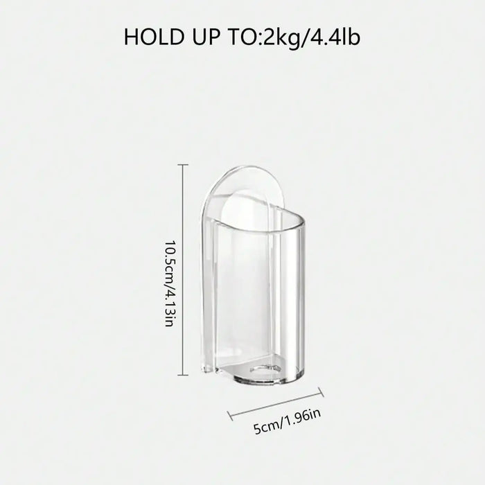 Wall‑Mounted Electric Toothbrush Holder — Clear Plastic Storage Rack