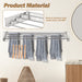 Folding Wall-Mounted Clothes Drying Rack — Retractable, Space-Saving