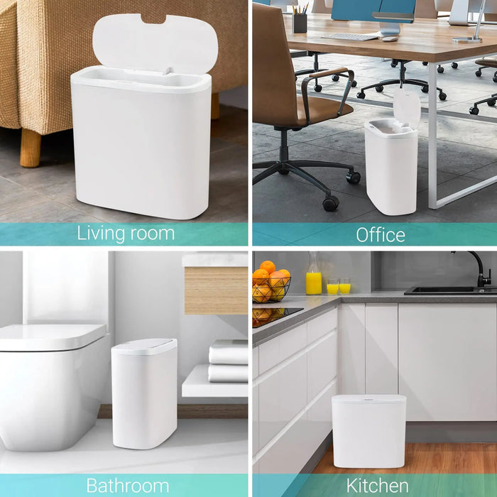 Automatic Touchless Bin with Lid — Motion Sensor, Waterproof Slim Design (13L)