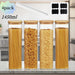 Square Borosilicate Glass Storage Jars with Bamboo Lids — 1450ml, 2 or 4 Pack