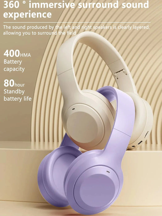 M5 Wireless Headset Bluetooth 5.3 — Foldable Hi‑Fi Stereo Headphones with Mic